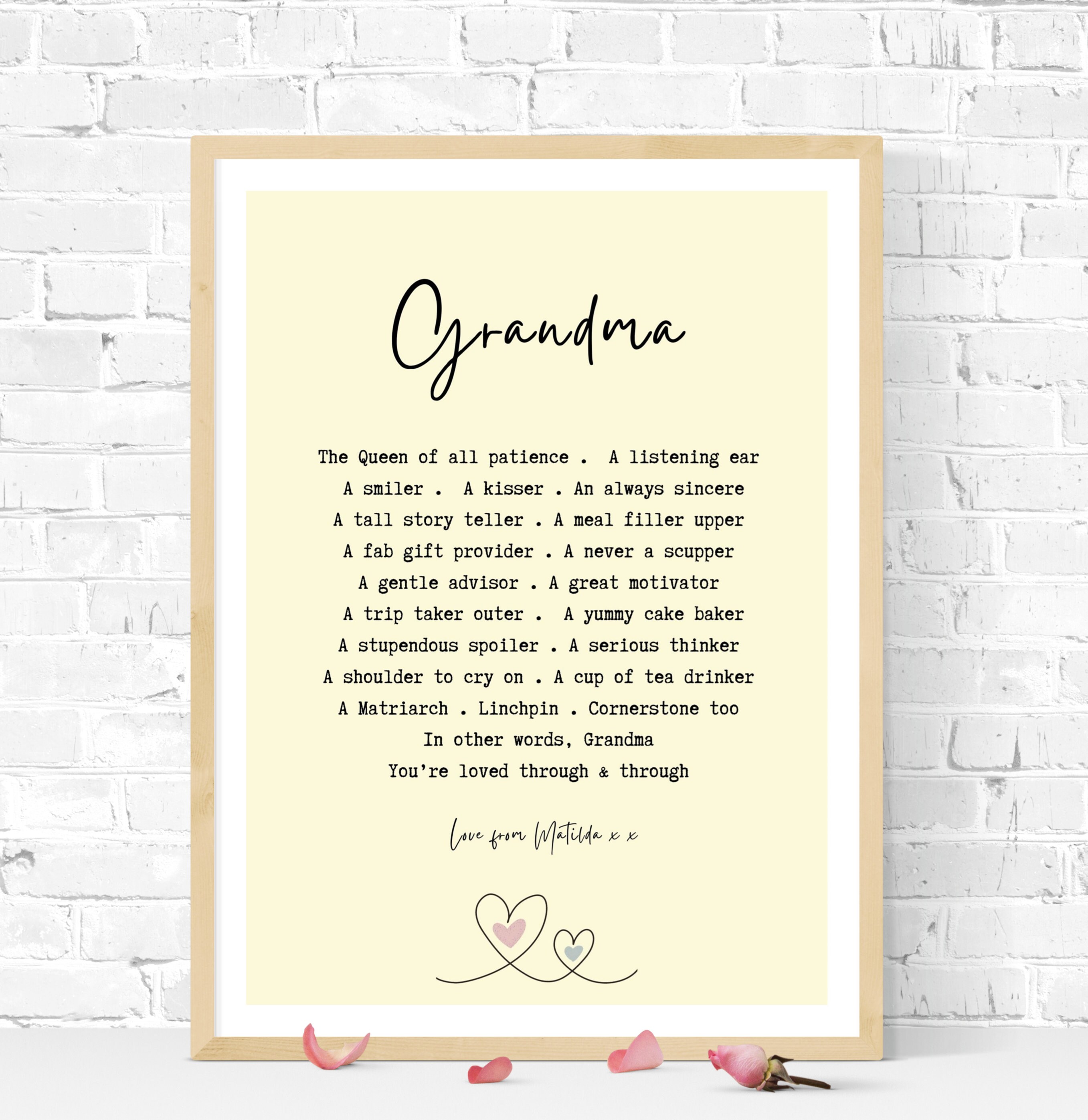 Granny Print Granny Poem Grandma Poem Grandma Gift Etsy