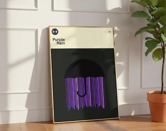Purple Rain Print: Book Cover Style Poster
