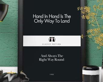 Choose Your Own Words, Lyrics Print, Personalised, Classic Cover