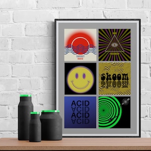 Rave Poster | Rave Culture | Acid House | Wall Art | Retro Club Print