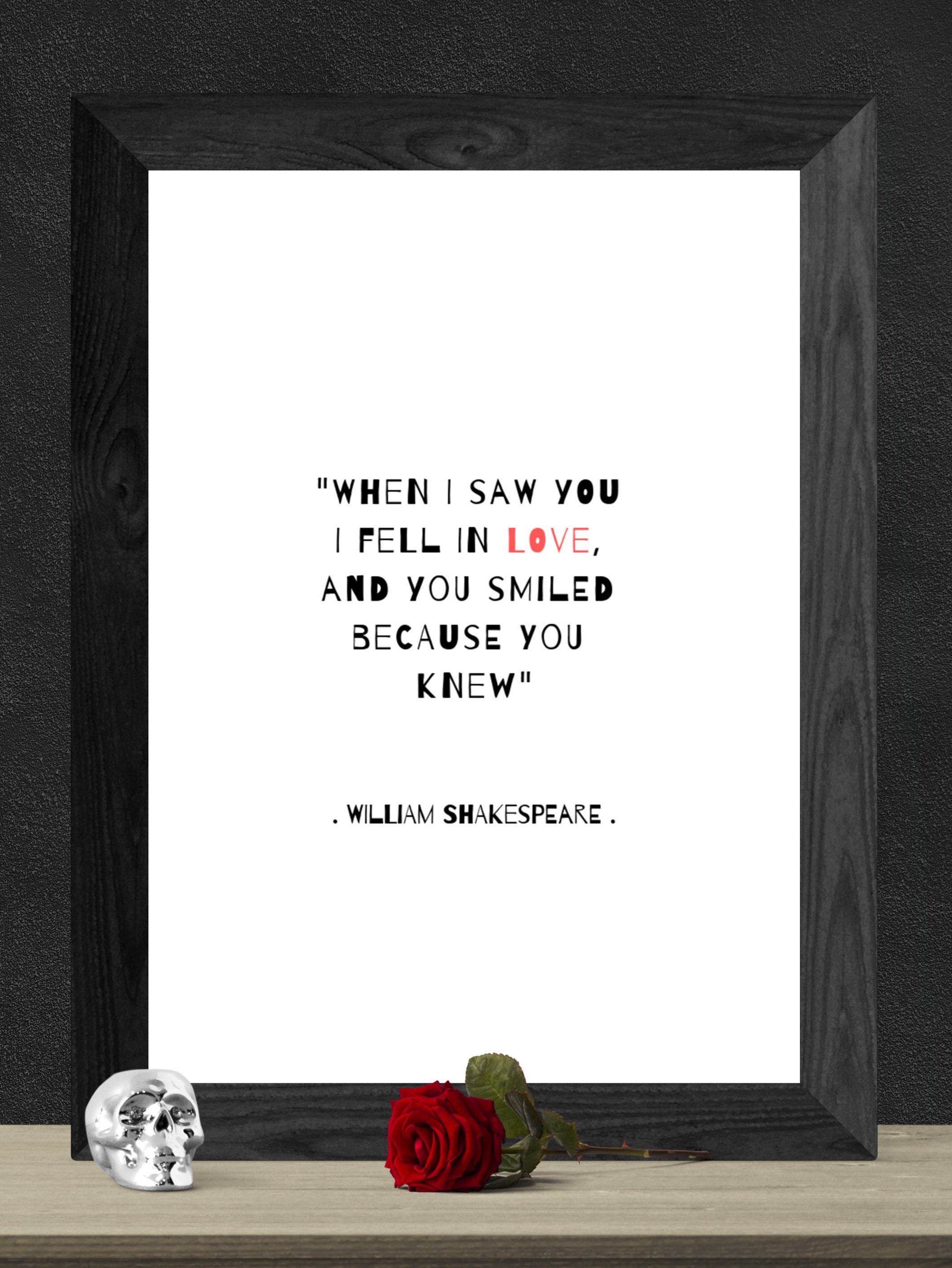 Shakespeare Quote Printables Digital Download Love Quote - Etsy