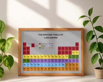 The Lancashire Periodic Table | Lancashire Print