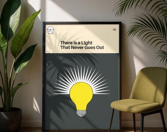 The Smiths Lyric Poster: Minimalist Lightbulb Print
