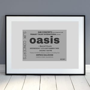 Personalised Ticket Stub Print | Choose Your Own Gig | Concert Ticket Gift | Retro Music Art | Choose Your Own
