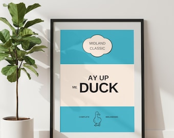 Brummie Phrase Print: Birmingham Midlands Slang