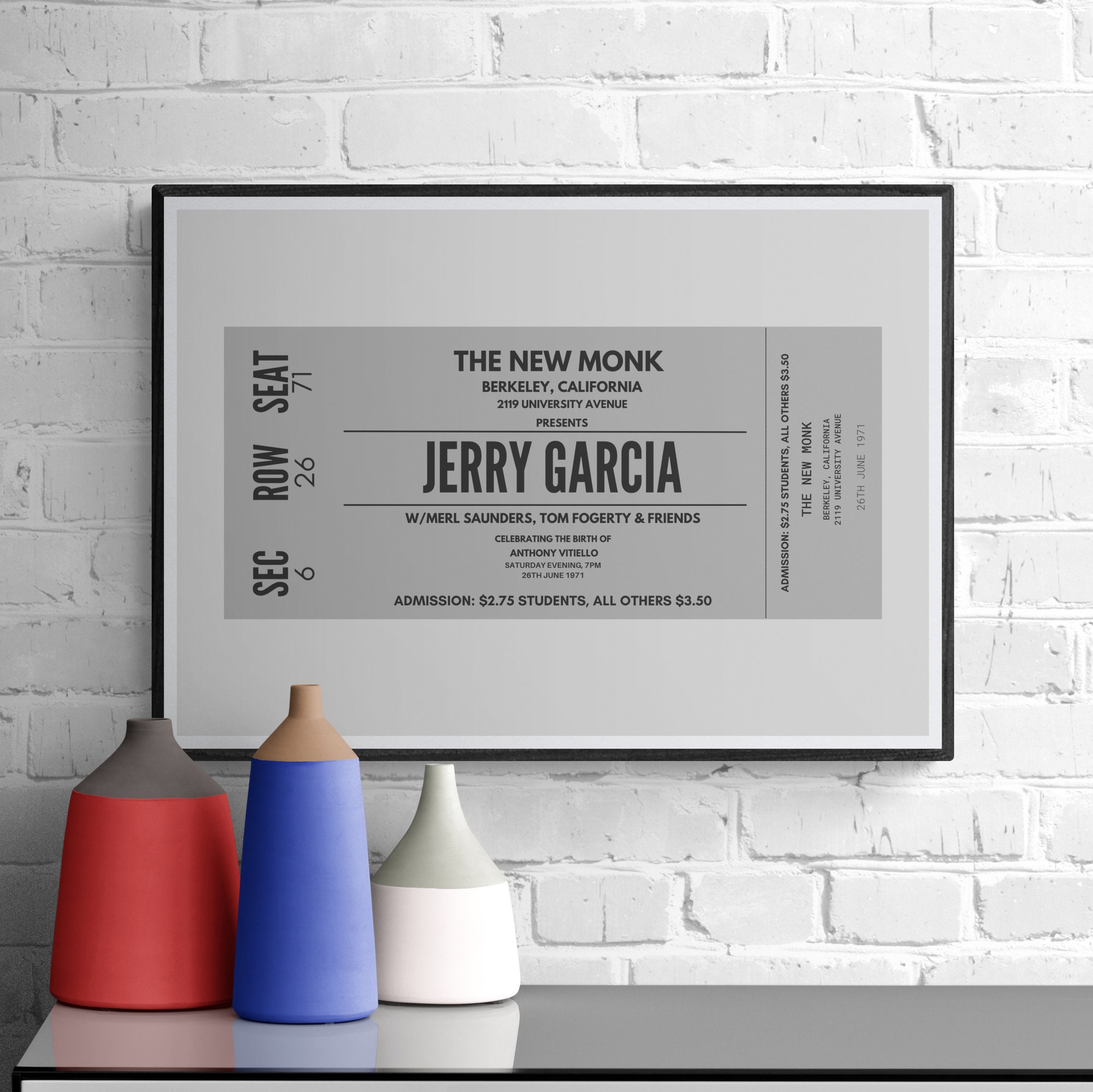Personalised Ticket Stub Print Concert Ticket Print Retro Etsy UK