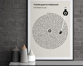 Personalised Lyric Print | Personalised Record Print | Favourite Song Print | Record Lyric Print | Personalised Vinyl Record Print