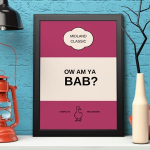 Slang Print | Brummie | Birmingham | Midlands Dialect | Brummie Phrase | Sayings Print | Slang | Typography