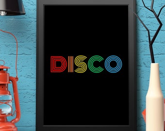 Disco Print | Disco Poster | Disco Quote | Home Decor Print | Typography Print | Typography Wall Art