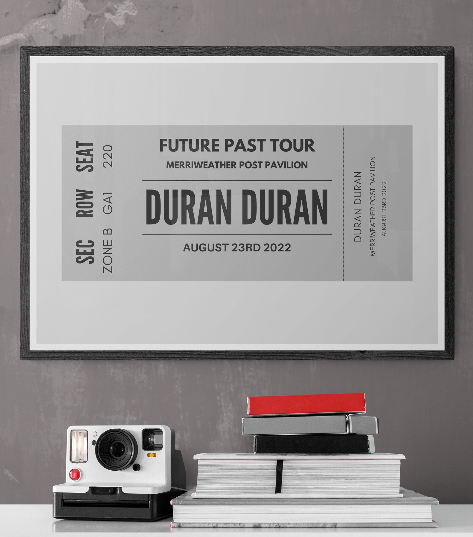 Personalised Ticket Stub Print Concert Ticket Print Retro Etsy UK