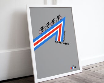 Kraftwerk Tour De France Print: Minimalist Album Cover Art