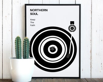 Northern Soul Poster | Northern Soul Print | Northern Soul Wall Decor | Northern Soul Wall Art | Keep The Faith Poster