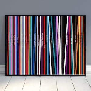 Vinyl Record Art Print | 1980's |  Retro 80's Art | Vintage 80s Art | Record Spine Print | Music Room Decor