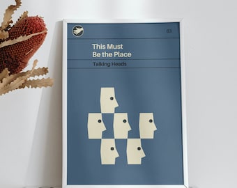 Talking Heads Print: This Must Be The Place, Minimalist Book Cover