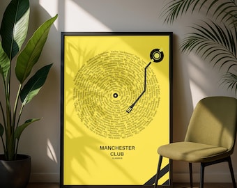 Manchester Music Poster: 80s/90s Club Classics Art Print