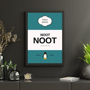 Pingu Print | Pingu Noot Noot | Pingu Book Cover | Feelings Print | Mood print | Funny Gifts For Him | Funny Gifts For Her