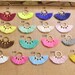 2PCS Small Fan Tassels,17 Color, Tassel earring pendant, Cotton tassels in gold color round brass loop / ring -- 20mm