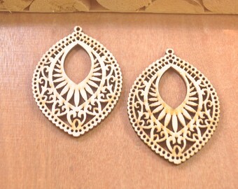 8 Leaf charms antique silver tone L3
