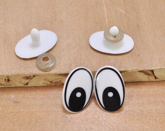 60x Oval Plastic Safety Eyes Toys for DIY Teddy Bear Doll Toys Animal Making
