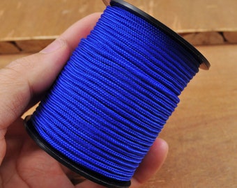 30/50/100 Yards,2mm Blue Cords/Ropes/Strings,Nylon Braided Cord for Jewelry Crafts/HomeDecor/Wrapping Gifts etc