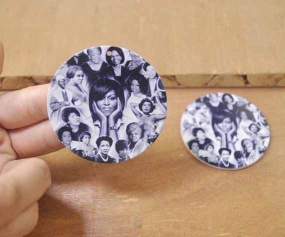 6Pcs DIY Wooden Earrings,African Queen wood earring,Africa Girl earrings,Flat Round Wooden Earrings,Big Earrings,Ethnic Jewelry-60mm-FF247#