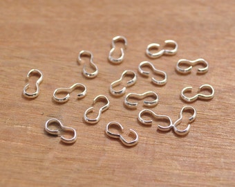 150pcs Silver Plated Charm Knot 3 Shape Clasps Connector.Jewelry Findings,Chain Finding Clasp 4x8mm