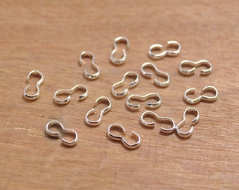150pcs Silver Plated Charm Knot 3 Shape Clasps Connector.Jewelry Findings,Chain Finding Clasp 4x8mm