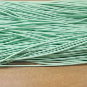 Aqua Elastic Cord,2.5mm Aqua Elastic Cord,Elastic round Rope Trim Bracelet, Nylon Exterior Rubber Interior--5yards/10yards/50yards