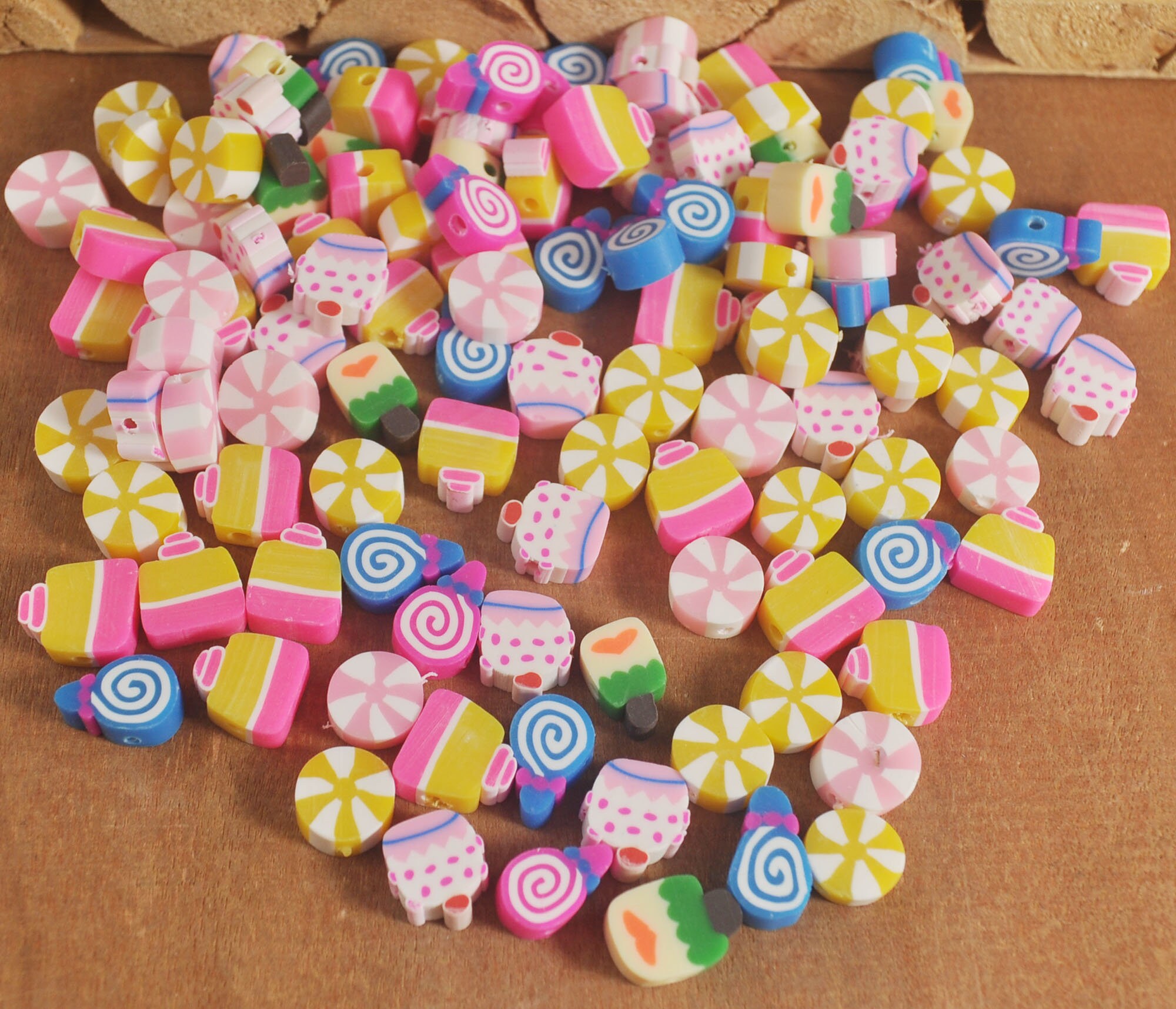 Small Objects Candy 40/100pcs 10mm Small Candy Shape Beadsmixed Candy Polymer - Etsy
