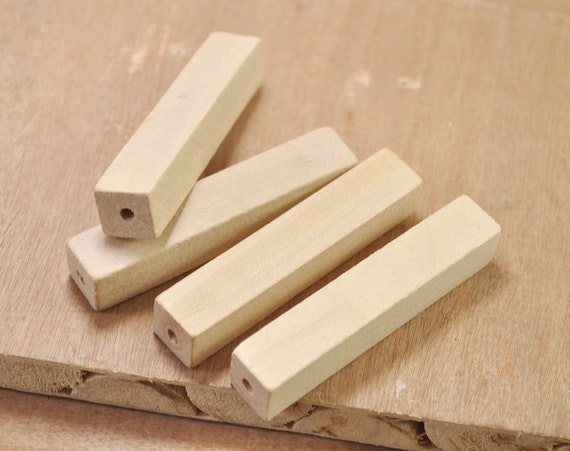 10pcs 25mm Unfinished Wooden Blocks Natural Square Wooden Cubes