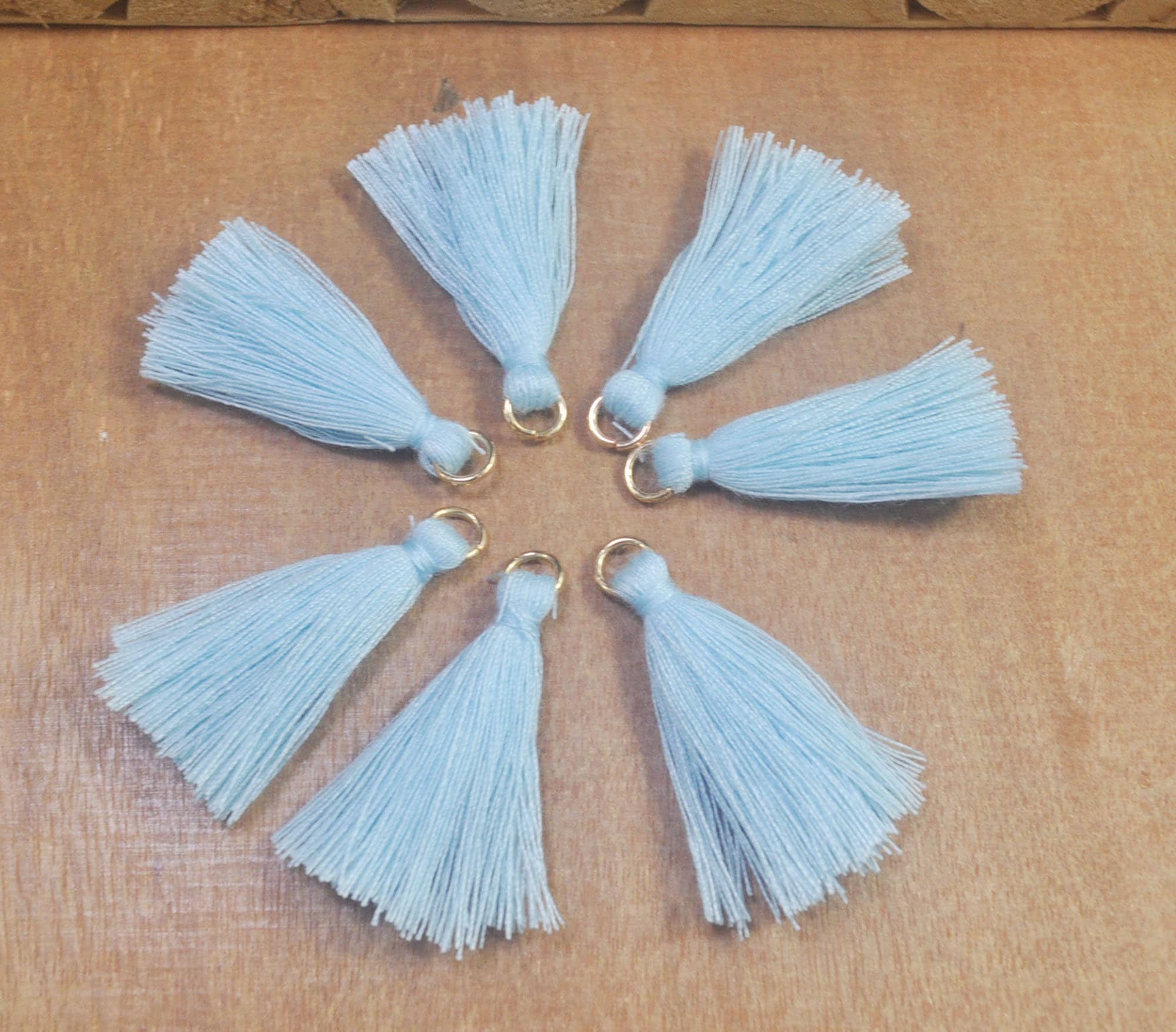 Light Blue Tassel20Pcs Mini Cotton Tassels3cm Cotton Tassels Etsy