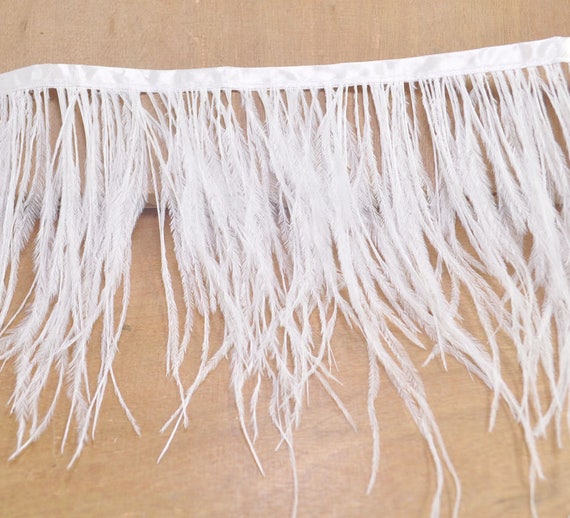 5-10yards/lot Black Ostrich Feather Trim Cloth 4-6 Inch/10-15cm Feathers  Ribbon Belt Plume Clothing Making Skirt Craft Wedding