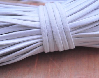 10 Yards Elastic Cord, 5mm width White elastic flat belt stretchy elastic string trim,For Creating All Types Of Bracelets And Necklaces.