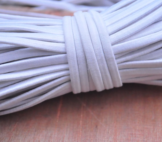 10 Yards Elastic Cord, 5mm Width White Elastic Flat Belt Stretchy Elastic  String Trim,for Creating All Types of Bracelets and Necklaces. 