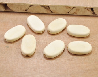 30pcs Oval Wood Bead Small Natural Unfinished Wooden Bead Wood Craft 26x16mm