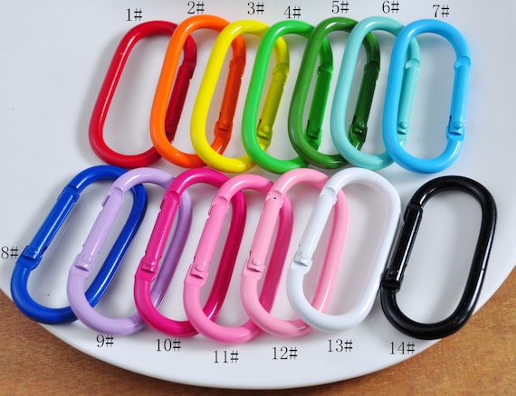 10-50 Carabiner Snap hook,Colorful Aluminum Carabiner,Oval ring push gate clip,Carabiner Clip,Carabiner keychain,carabiner hook clasp spring