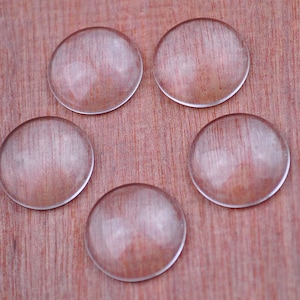50pcs 16mm Round Clear glass Domed cabochons for Making Photo Pendant, Transparent Glass beads,transparent glass Domes,jewelry Cabochons