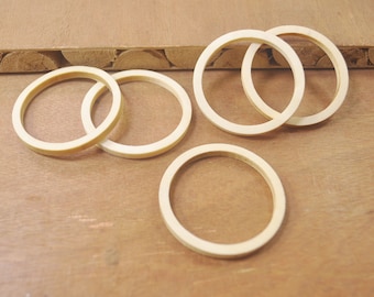 20Pcs 49mm Natural Flat Wood ring,Large unfinished wooden rings for earrings,wood circle,Round wood ring,wooden rings.