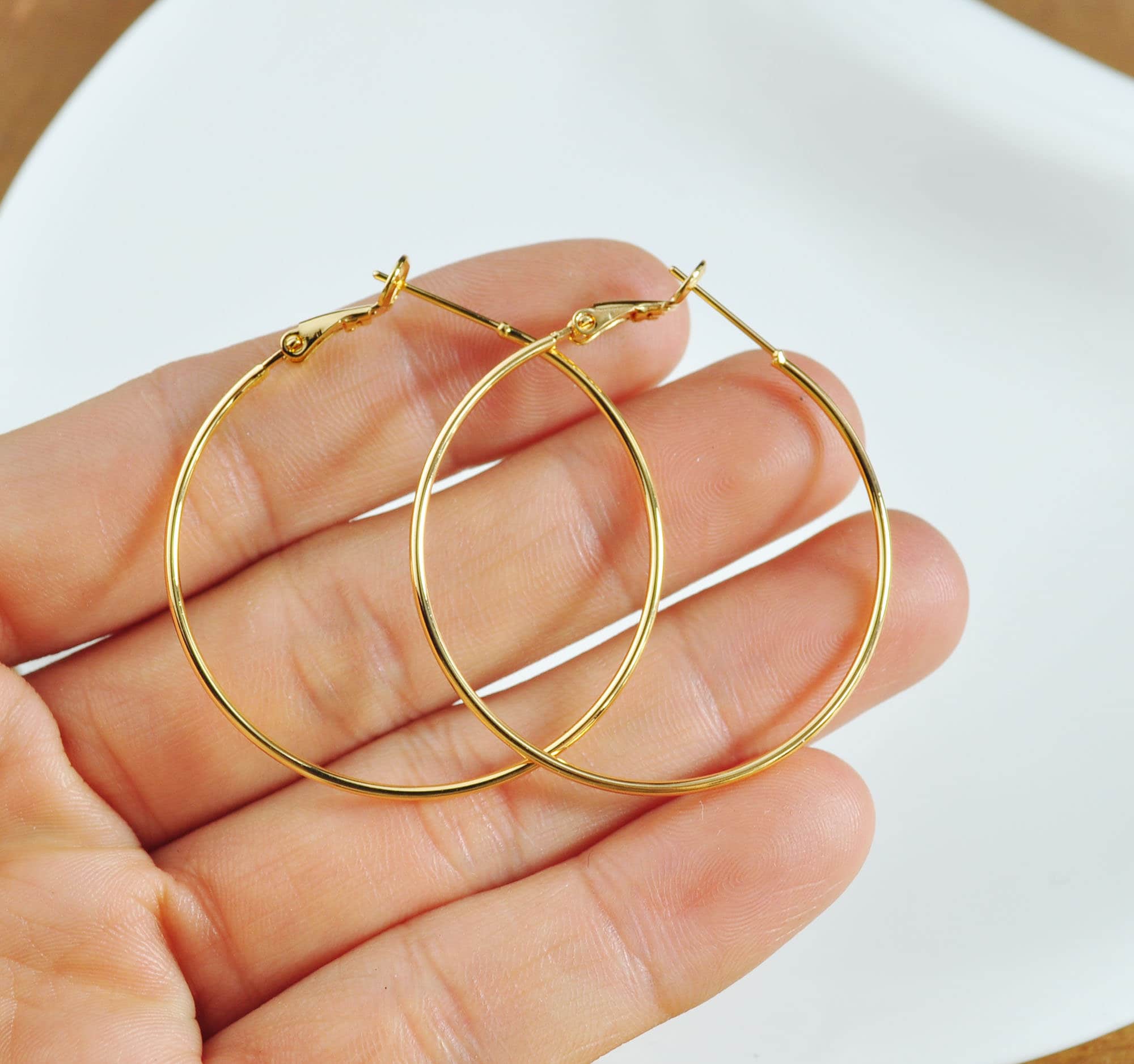 Ohrringe Gold 18K 750 Mls. Runde Creolen 12 X 0,8 MM