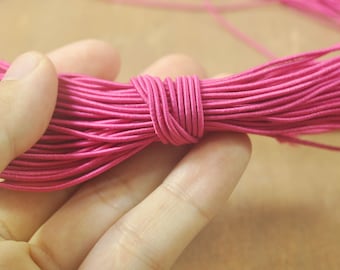50/100yards Rose Red Elastic Cord,1mm Nylon Coated Round Elastic Cord Stretch Beading Mala String,Stretch Drawstring,Stretch Cord
