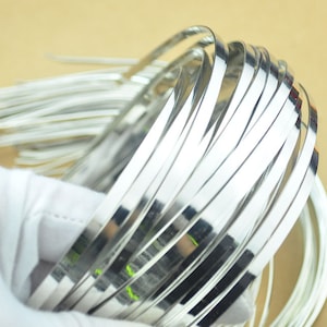 Silver Headbands,20pc 4mm silver plated Metal Headbands,Thin, with bent ends for best comfort,Wholesale,plain and simple.