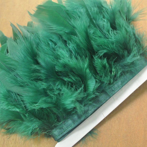 Feather,Deep Green turkey feather trim,1 yard/2 yards/5 yards/10 yards Chandelle trim Feather trim fringe turkey feather trim 4-6 inch-64#