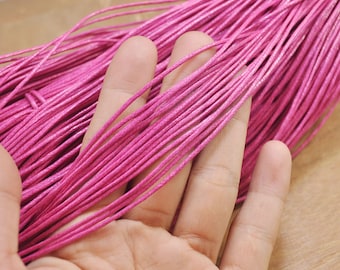 20 Yards/50 Yards Waxed Cotton Cords,1.5mm Roseo Color Cotton Cord,Nacklace and Bracelet Cord,Beading String Cord -- FF146