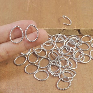 Open Jumpring,50pcs 18x14mm New Style Rhodiun Color Teardrop Jump Rings Twisted Split Rings Spacer Connectors For Jewelry Making