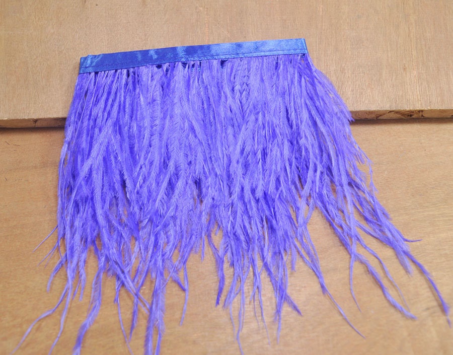 Ostrich Feather Fringe 5-6 Purple - 2 Yards