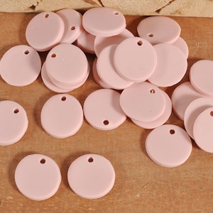 10 Pieces Light Pink Round disk clay earrings Pendant, polymer clay,Polymer Clay Disc Beads, Polymer Clay for Earrings or Necklaces,16mm