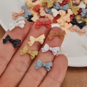 50-1000Pcs Small Resin Bow Flatbacked Resin Nail Cabochons,16mm nail art,resin decorations bow,Colorful Bowknot for DIY nail art accessories
