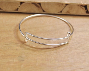 50 mm verstellbarer Armreif, Silber Kinder-Armreif Armbandrohlinge erweiterbar Armreifen Bettelarmband beliebten Stil.