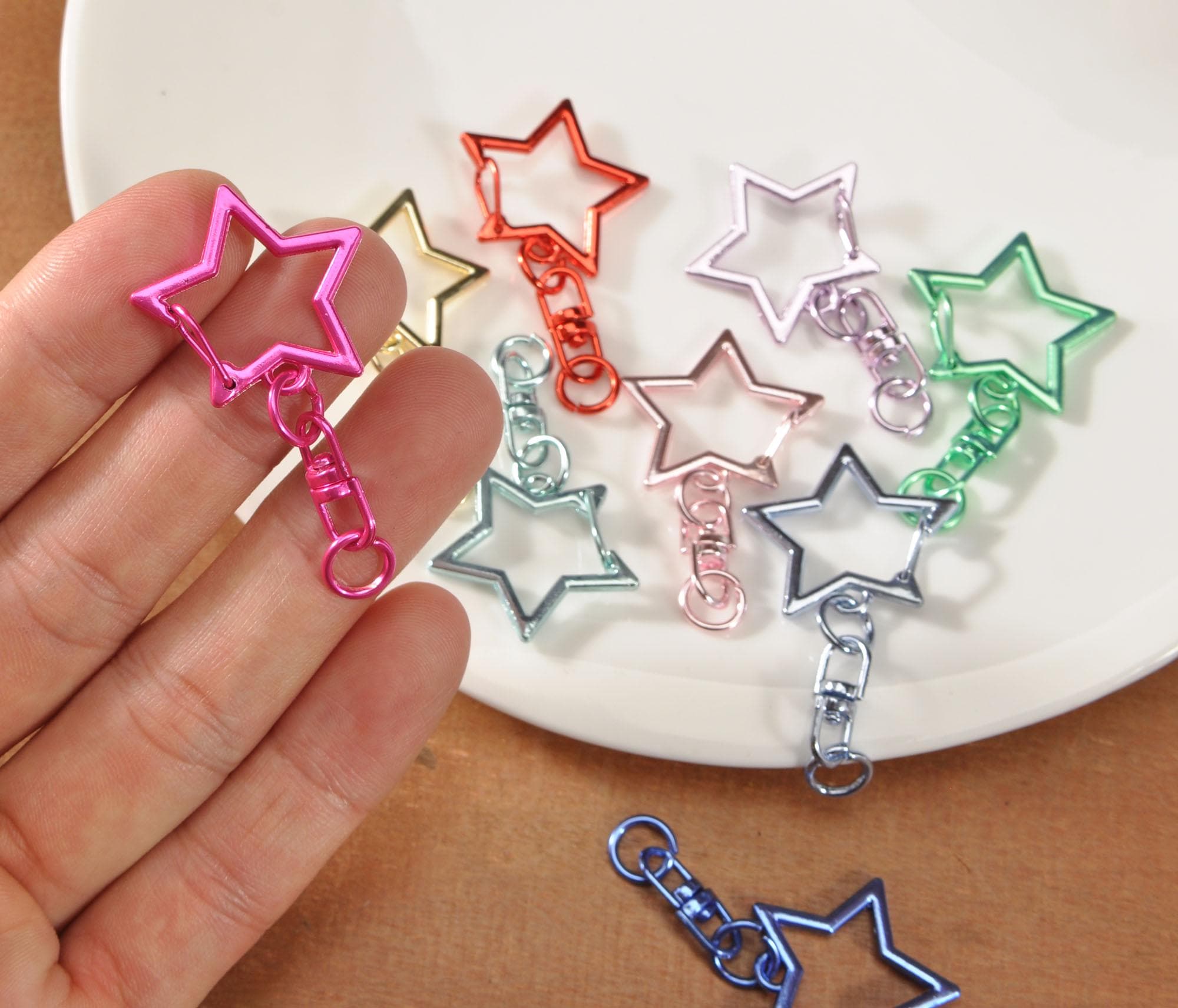 Colorful Star Shaped Lobster Clasp,snap Hook Trigger Clips Buckles