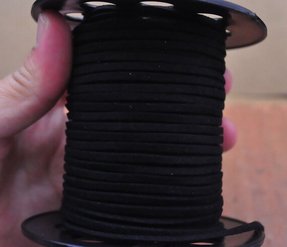 3mm Faux Suede Cord Black | Jewellery Making Supplies Ireland